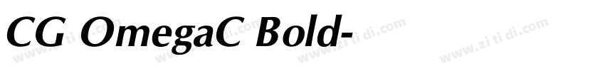 CG OmegaC Bold字体转换